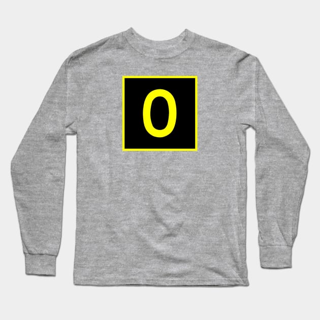 O - Oscar - FAA taxiway sign, phonetic alphabet Long Sleeve T-Shirt by Vidision Avgeek